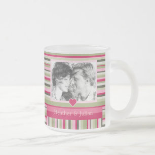 De Café Vidro Jateado Caneca romântica personalizada da foto