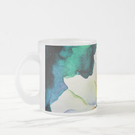 De Café Vidro Jateado Caneca Rosa Branca