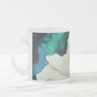 De Café Vidro Jateado Caneca Rosa Branca
