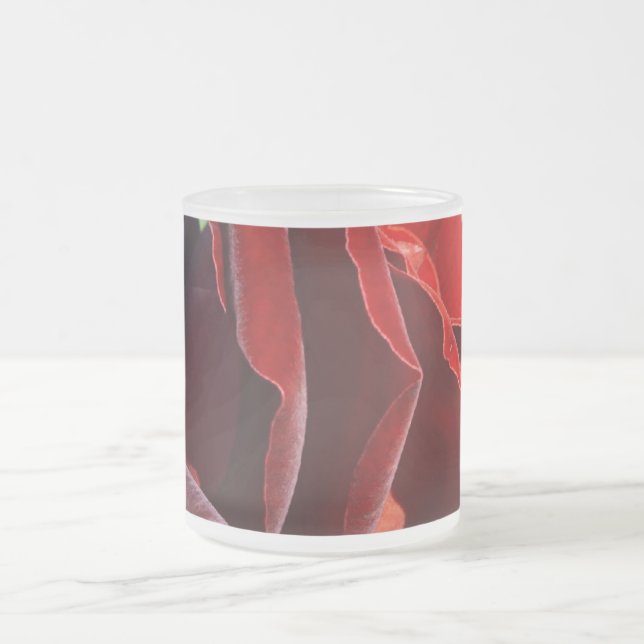 De Café Vidro Jateado Caneca Rosa Vermelha (Centro)