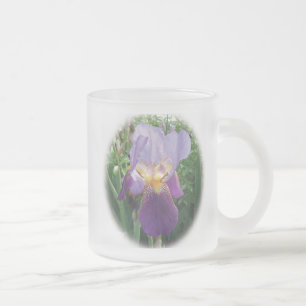 De Café Vidro Jateado Caneca roxa do fosco da íris
