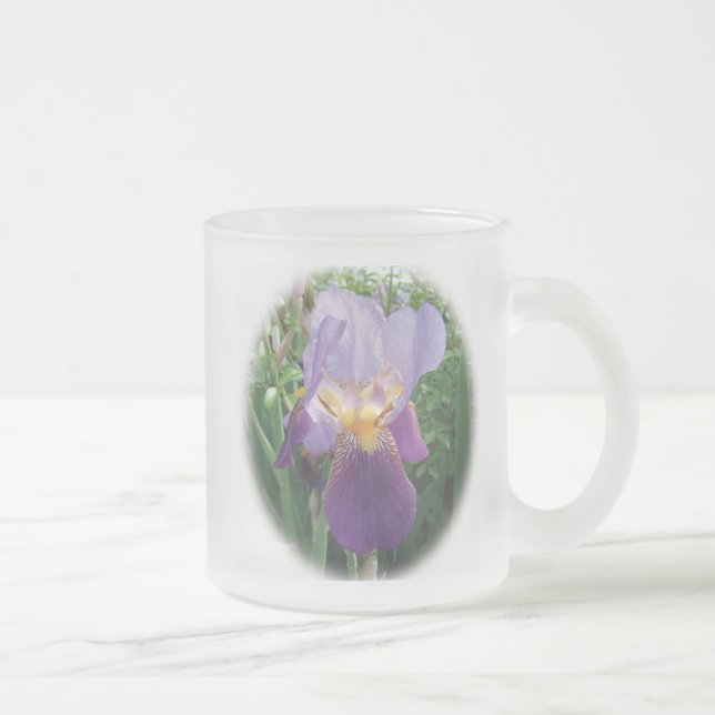 De Café Vidro Jateado Caneca roxa do fosco da íris (Direita)