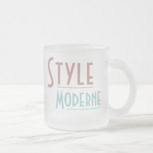 De Café Vidro Jateado caneca STYLE MODERNE (vidro fosco)