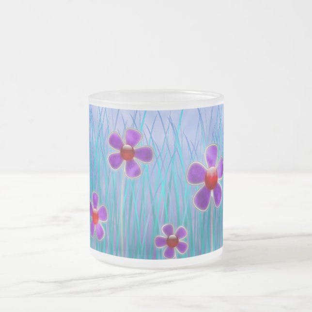 De Café Vidro Jateado Caneca tímida das margaridas (Centro)