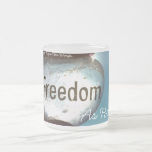 De Café Vidro Jateado Como a esperança voa a caneca oficial da liberdad