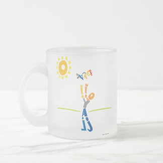 De Café Vidro Jateado Datilografe a caneca do pai - dia dos pais feliz!