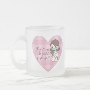 De Café Vidro Jateado Ela Acreditou Que Conseguiu Então Ela Fez - caneca