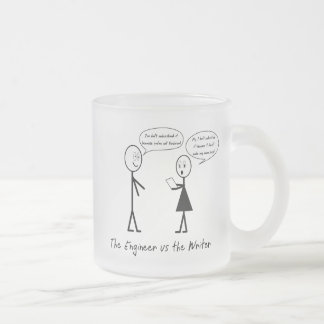 De Café Vidro Jateado Engenheiros e caneca dos escritores