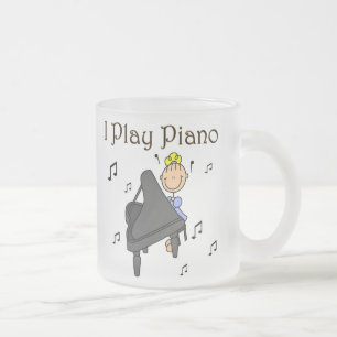 De Café Vidro Jateado Eu jogo a caneca do piano