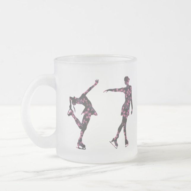 De Café Vidro Jateado Figura caneca do fosco do teste padrão do (Esquerda)