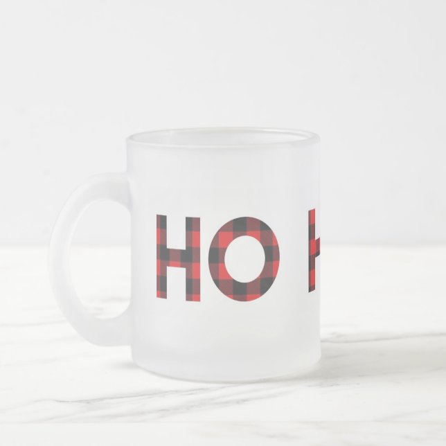 De Café Vidro Jateado Fosco "ho ho ho" caneca (Esquerda)