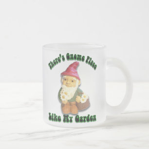 De Café Vidro Jateado Há um lugar do gnomo como minha caneca do fosco d