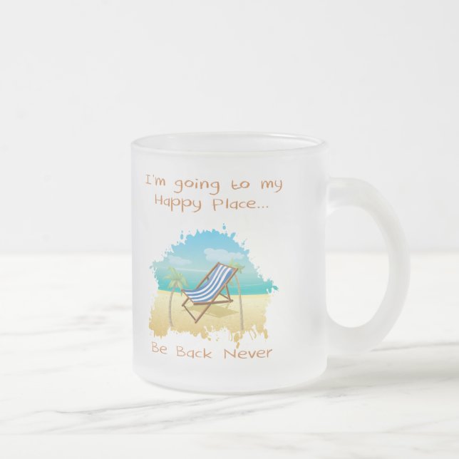 De Café Vidro Jateado Ir a minha caneca feliz do lugar (Direita)
