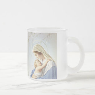 De Café Vidro Jateado Madonna e copo da caneca da criança