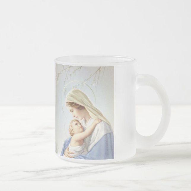 De Café Vidro Jateado Madonna e copo da caneca da criança (Direita)
