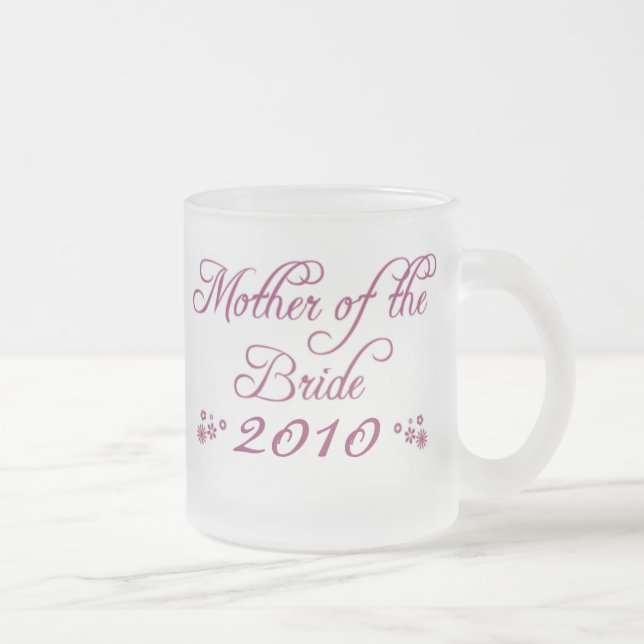De Café Vidro Jateado Mãe customizável roxa da caneca do fosco da noiva (Direita)