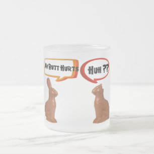 De Café Vidro Jateado meu bumbum dói uma caneca engraçada design