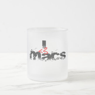 De Café Vidro Jateado Mim caneca do Mac dos Mac do coração (vermelhos) -