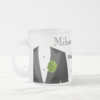 De Café Vidro Jateado O presente dos noivos verdes do gay da caneca do