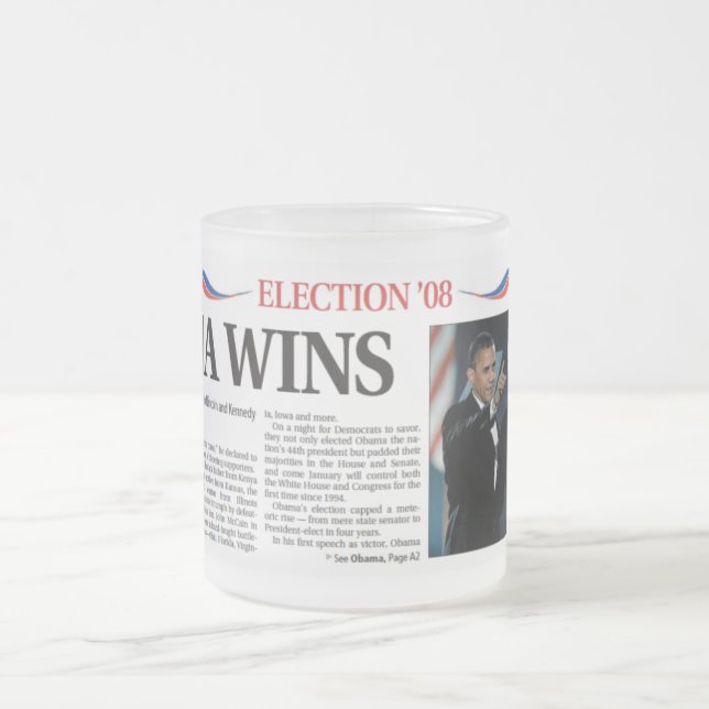 De Café Vidro Jateado Obama ganha a caneca (Centro)
