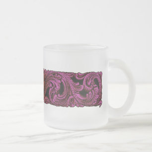 De Café Vidro Jateado Ornamento roxo do gótico com a caneca do fosco do
