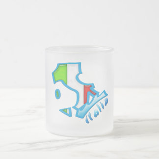 De Café Vidro Jateado Patinagem artística do italiano da caneca do fosco