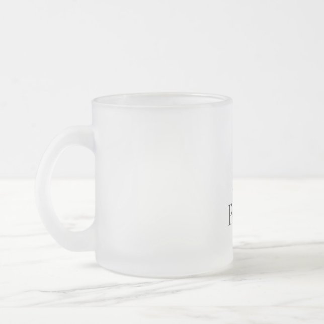 De Café Vidro Jateado Peter monograma - caneca minimalista (Esquerda)