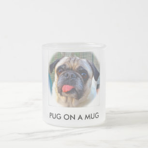 De Café Vidro Jateado Pug em uma caneca