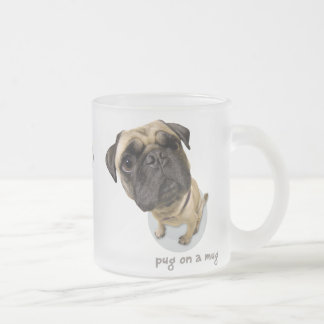 De Café Vidro Jateado Pug em uma caneca
