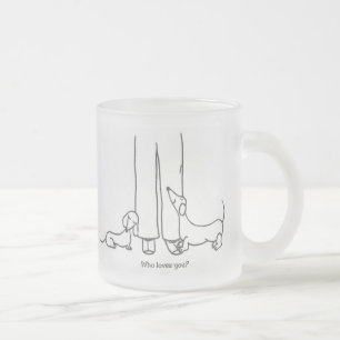 De Café Vidro Jateado Quem o ama?  Caneca do fosco