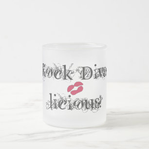 De Café Vidro Jateado Rock Diva-licioso! Caneca