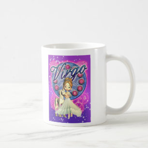 De Café Virgo da caneca do zodíaco com unicórnio e fême