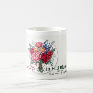 De Café • "Viva a Vida em Flor" Caneca Floral