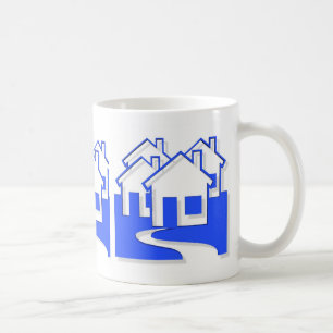 De Café Vizinhança da caneca das casas