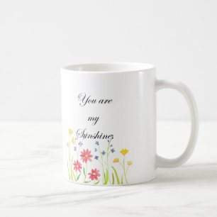 De Café Você é minha arte dos Wildflowers da caneca da l