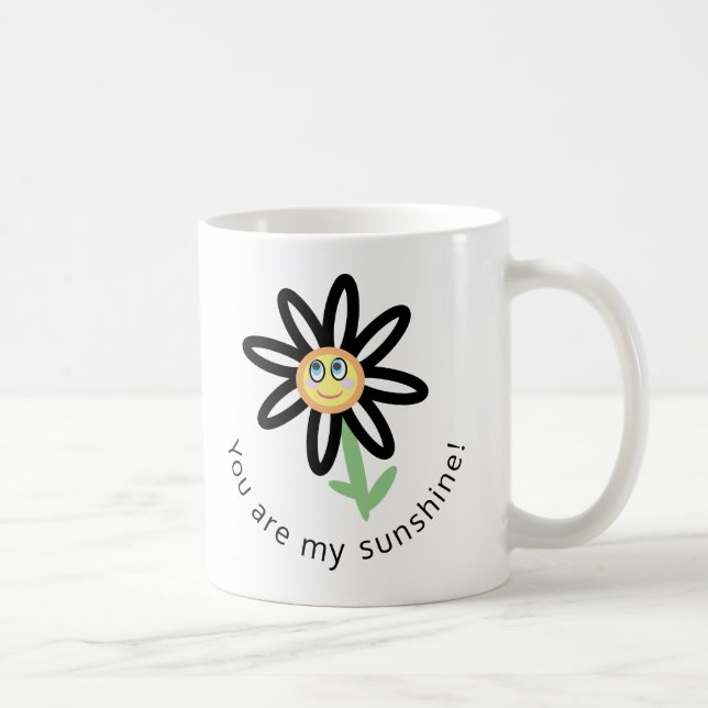 De Café Você é minha caneca feliz bonito da flor da (Direita)