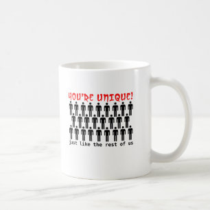 De Café Você é Único Caneca Divertida Humor