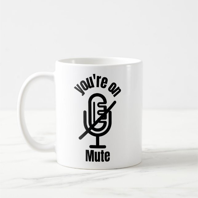 De Café Você Está Silenciado Caneca Divertida Presente, (Esquerda)