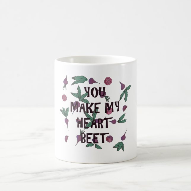 De Café Você faz minha beterraba do coração - caneca (Centro)
