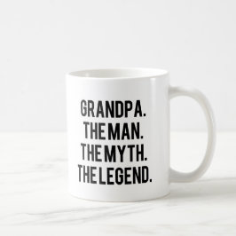 De Café Vovô o homem o mito a caneca engraçada da legenda