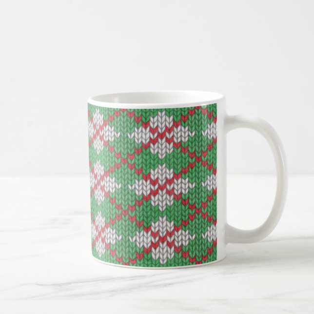De Café XMAS ARGYLE KNIT - Caneca Branca (Direita)