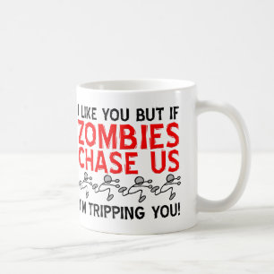 De Café Zombies tropeçando caneca engraçada