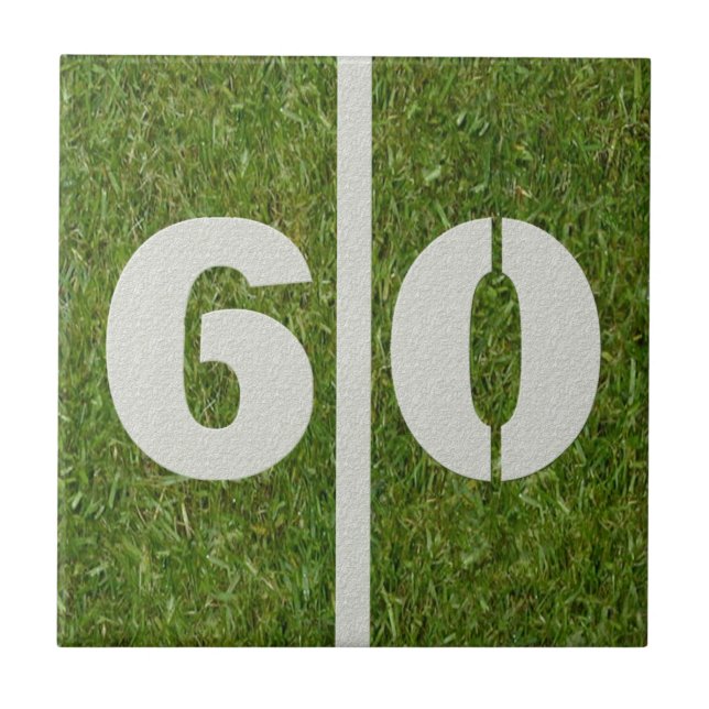 De Cerâmica 60th Azulejo customizável do futebol do (Frente)