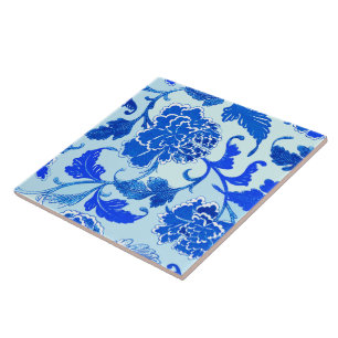 De Cerâmica (6" X 6") azulejo floral, grande