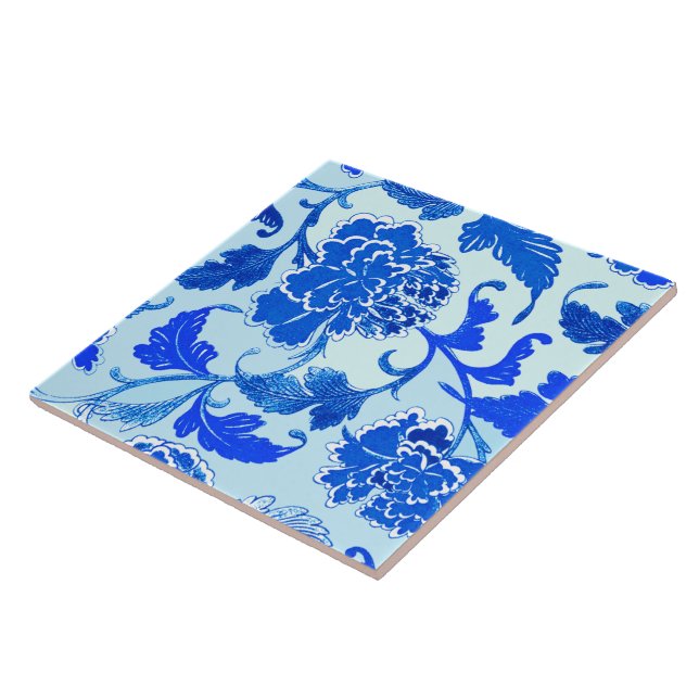 De Cerâmica (6" X 6") azulejo floral, grande (Lateral)