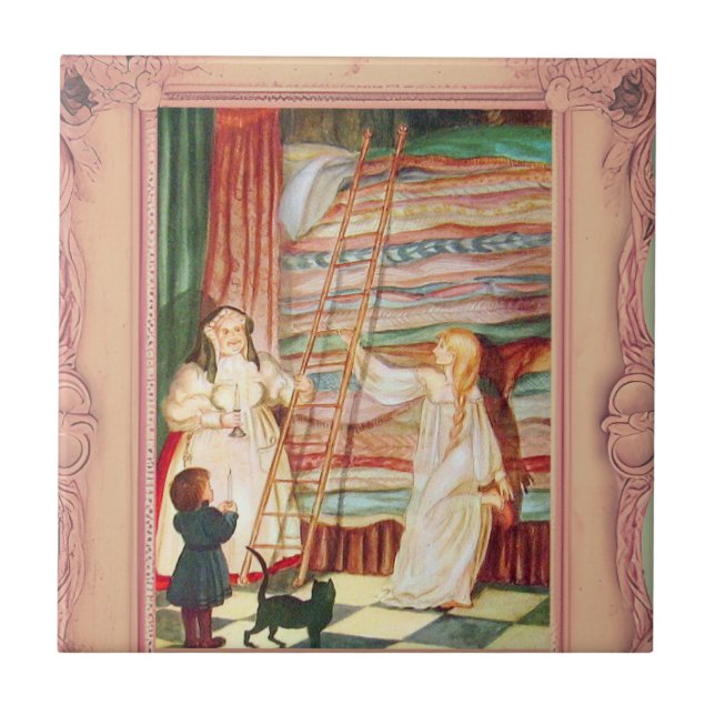 De Cerâmica A Princesa e a Pea Hans Andersen | Azulejo cerâmic (Frente)