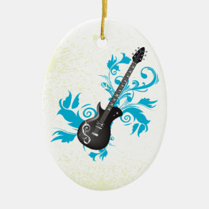 De Cerâmica A turquesa da guitarra elétrica sae do ornamento