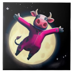 De Cerâmica A Vaca Saltou Sobre A Lua - Azulejo infantil