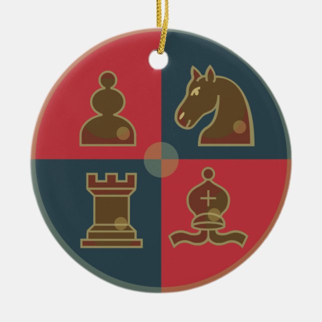 De Cerâmica A xadrez esquadra em volta do ornamento (Frente)