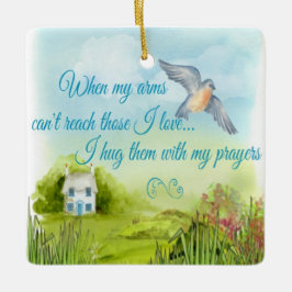 De Cerâmica Abraçando o com meu ornamento das orações